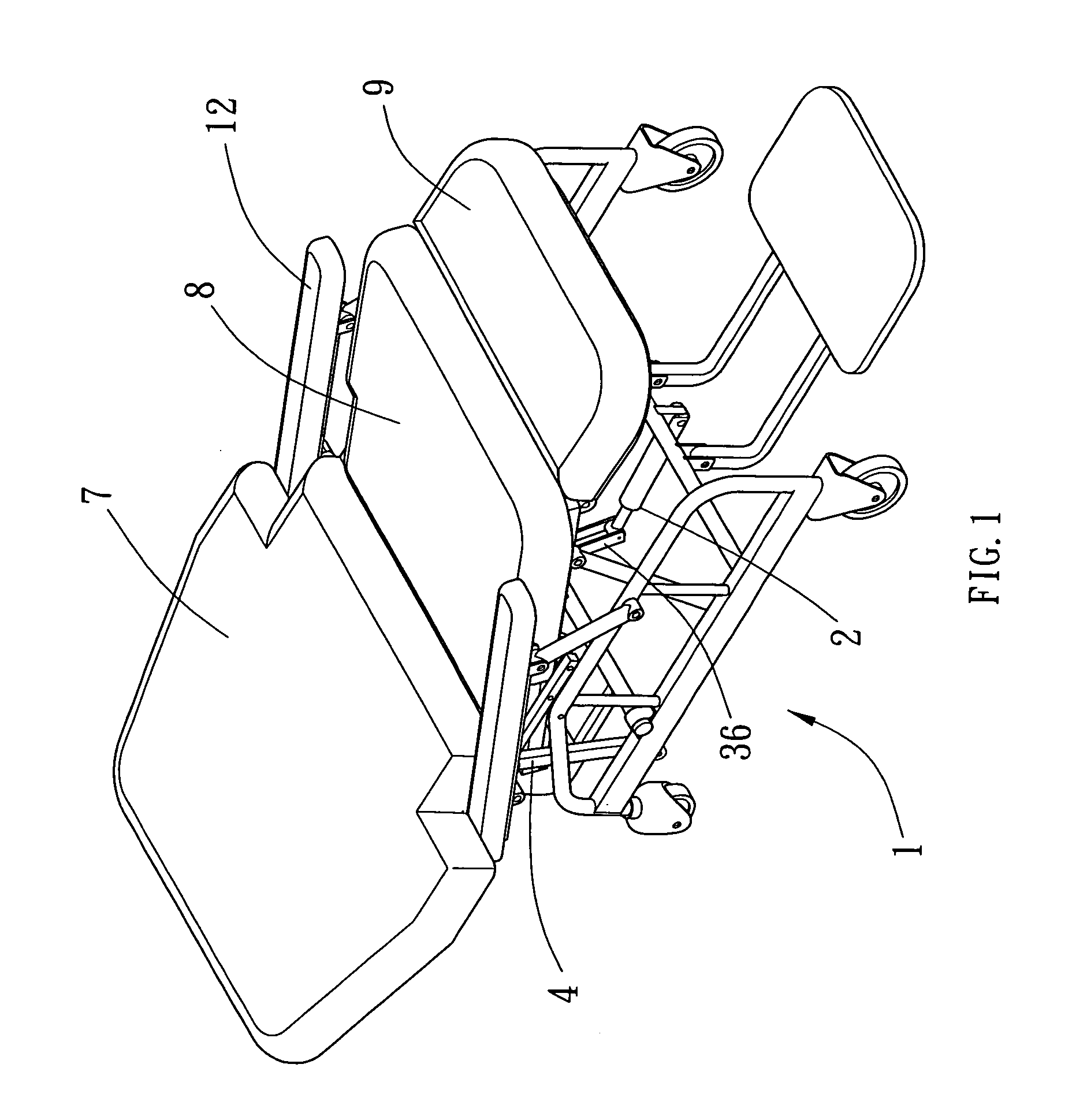 Medical chair having synchronously adjusting function