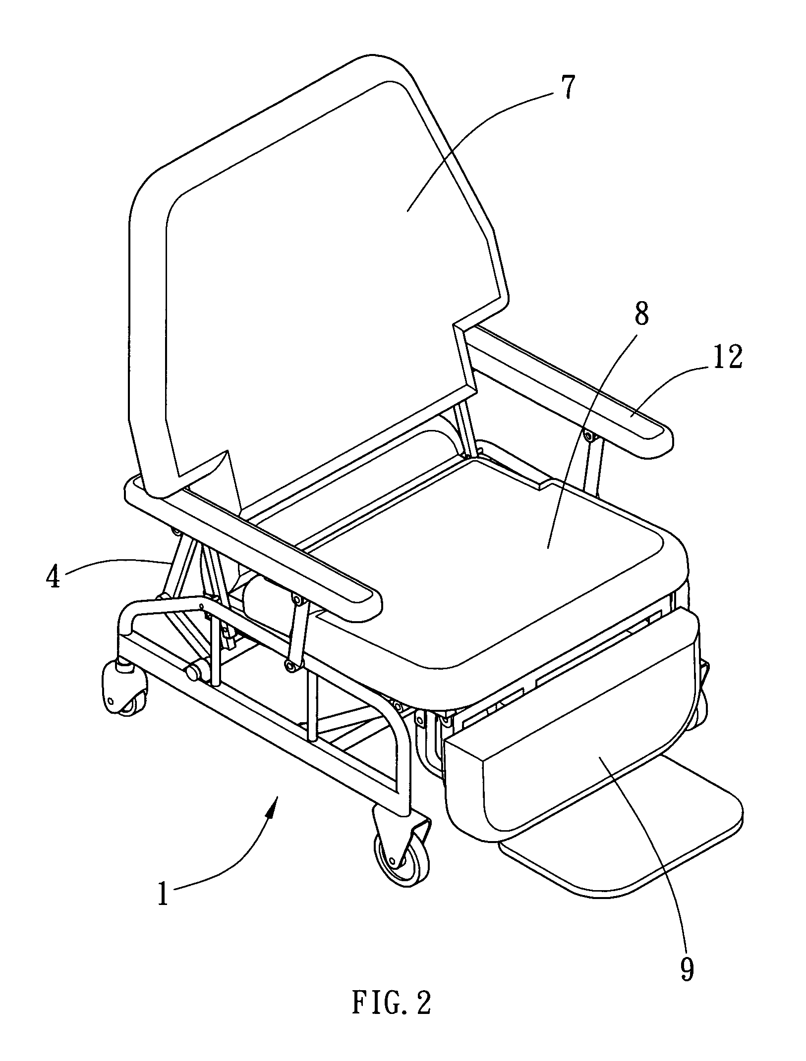 Medical chair having synchronously adjusting function