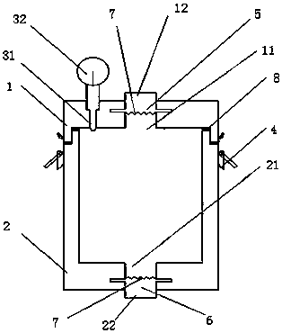 A lithium-ion battery internal pressure testing device