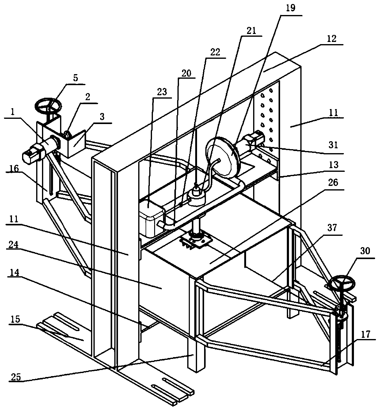 Ground mechanical property testing device for underwater operation of tracked vehicle