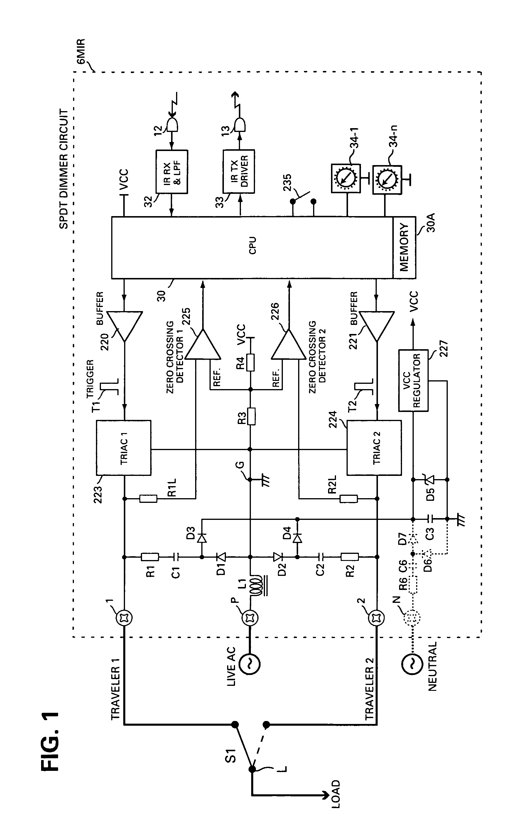 Method and apparatus for connecting AC powered switches, current sensors and control devices via two way IR, fiber optic and light guide cables