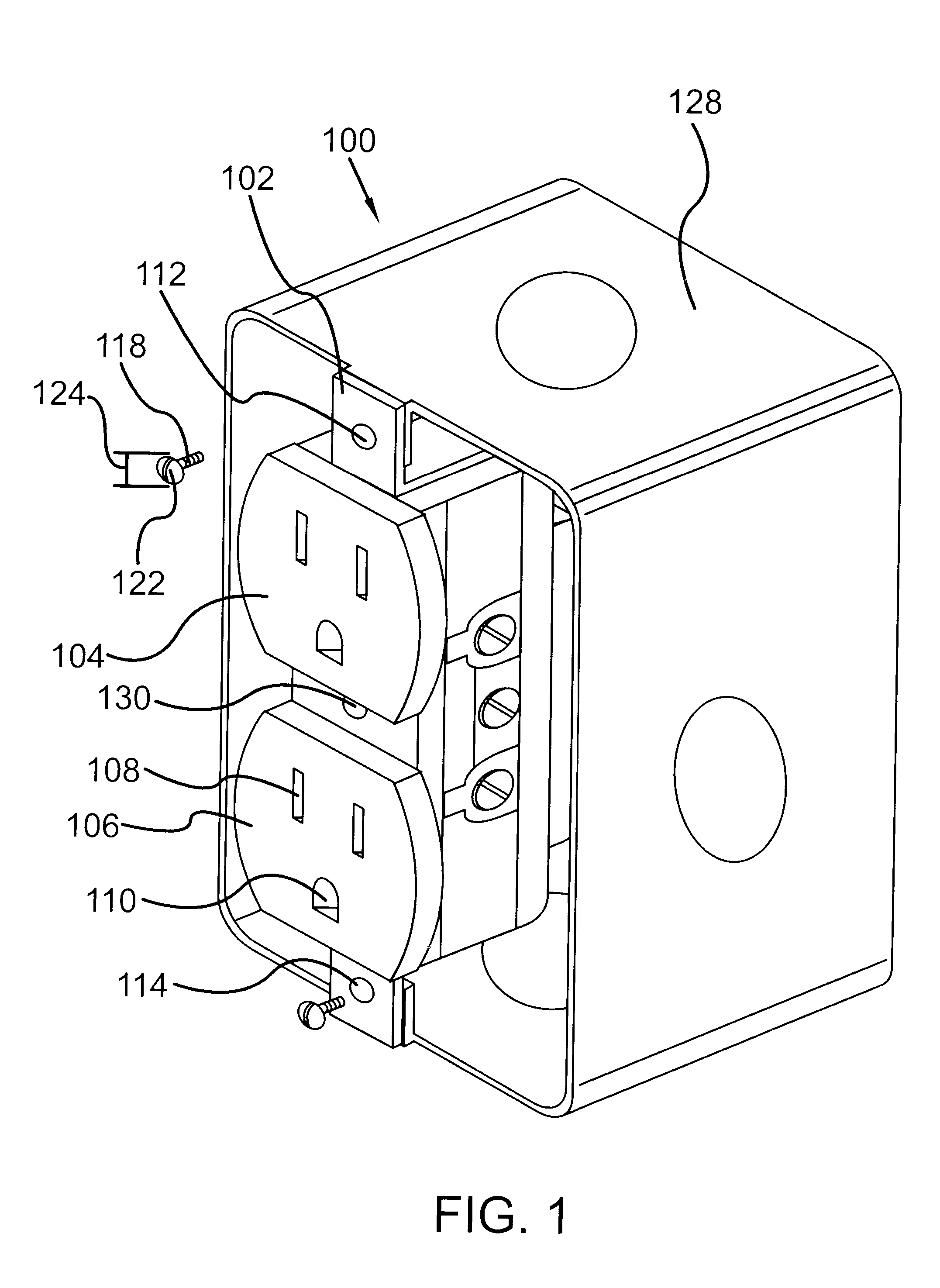 Base for electrical outlet and related method