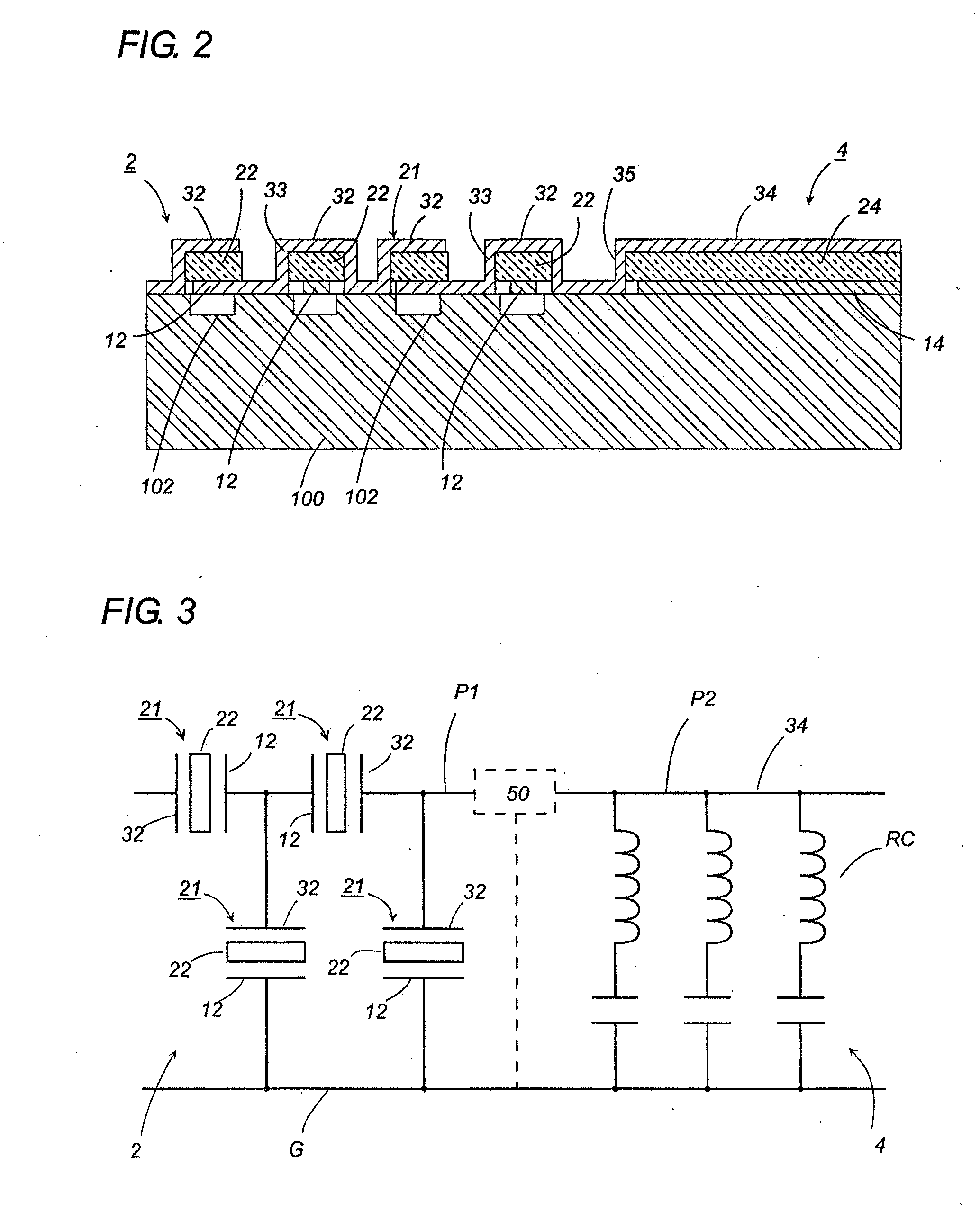 Bandpass filter and process of fabricating the same