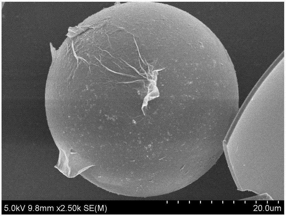 Graphene oxide coated hollow glass bead preparation method