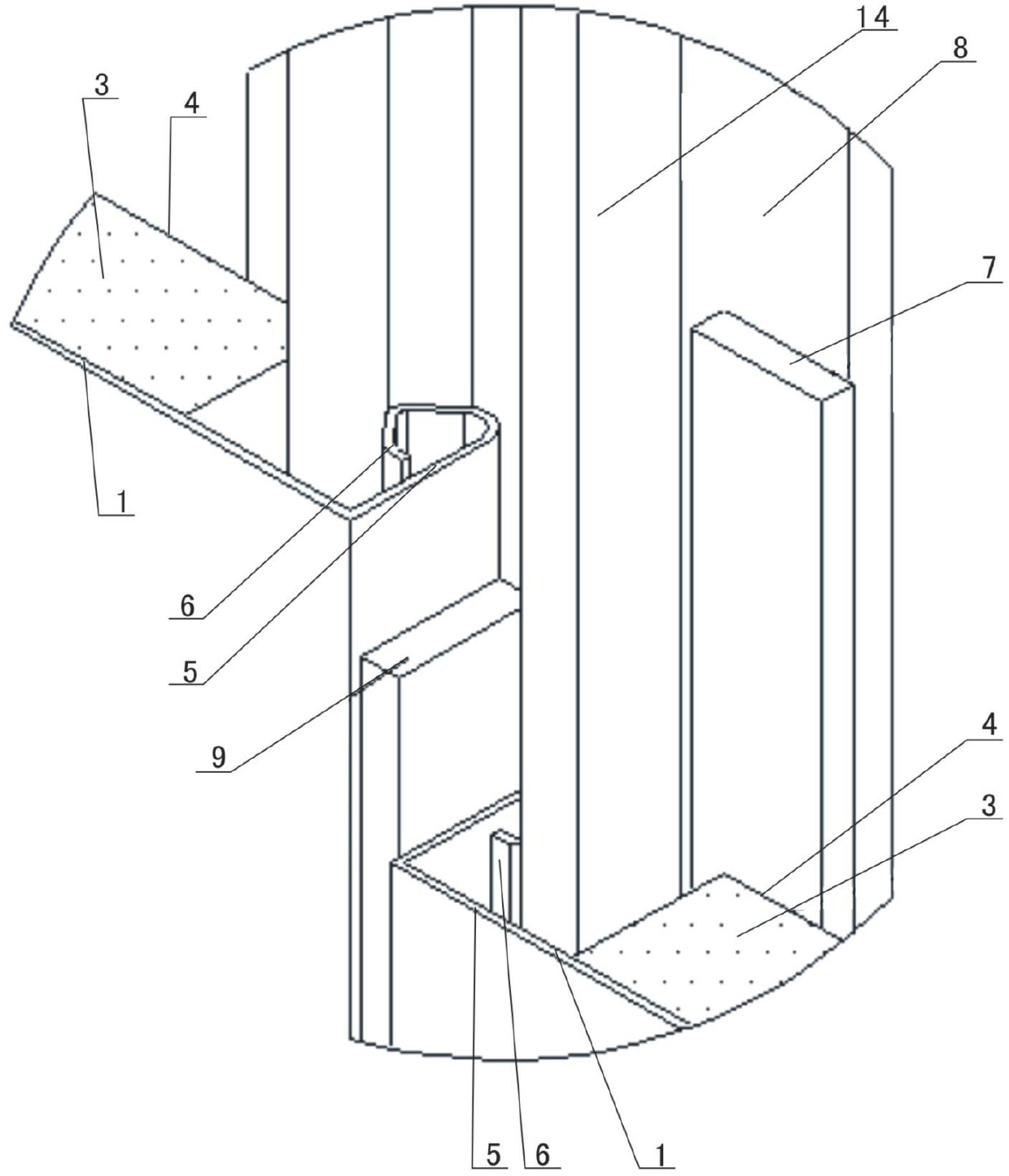 Hollow gypsum purifying wallboard and mounting device