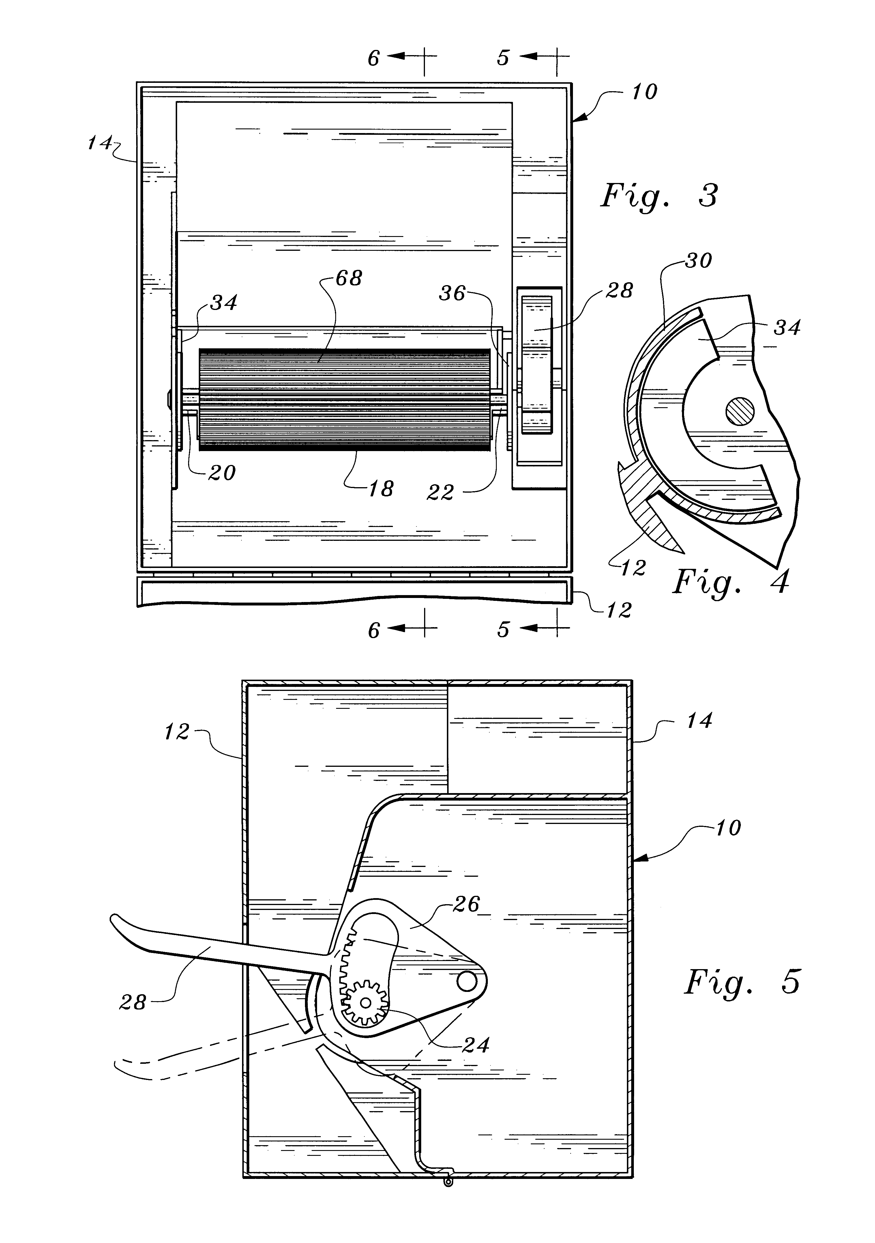 Apparatus and method for dispensing paper toweling from a roll of paper toweling