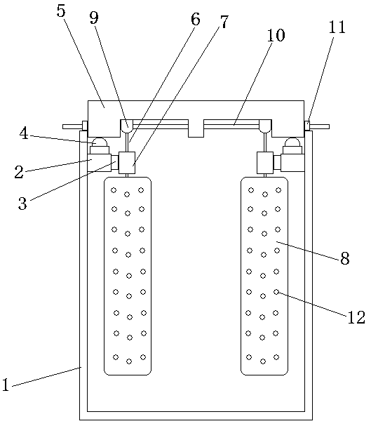 Continuous stirring device for cloth dyeing liquid