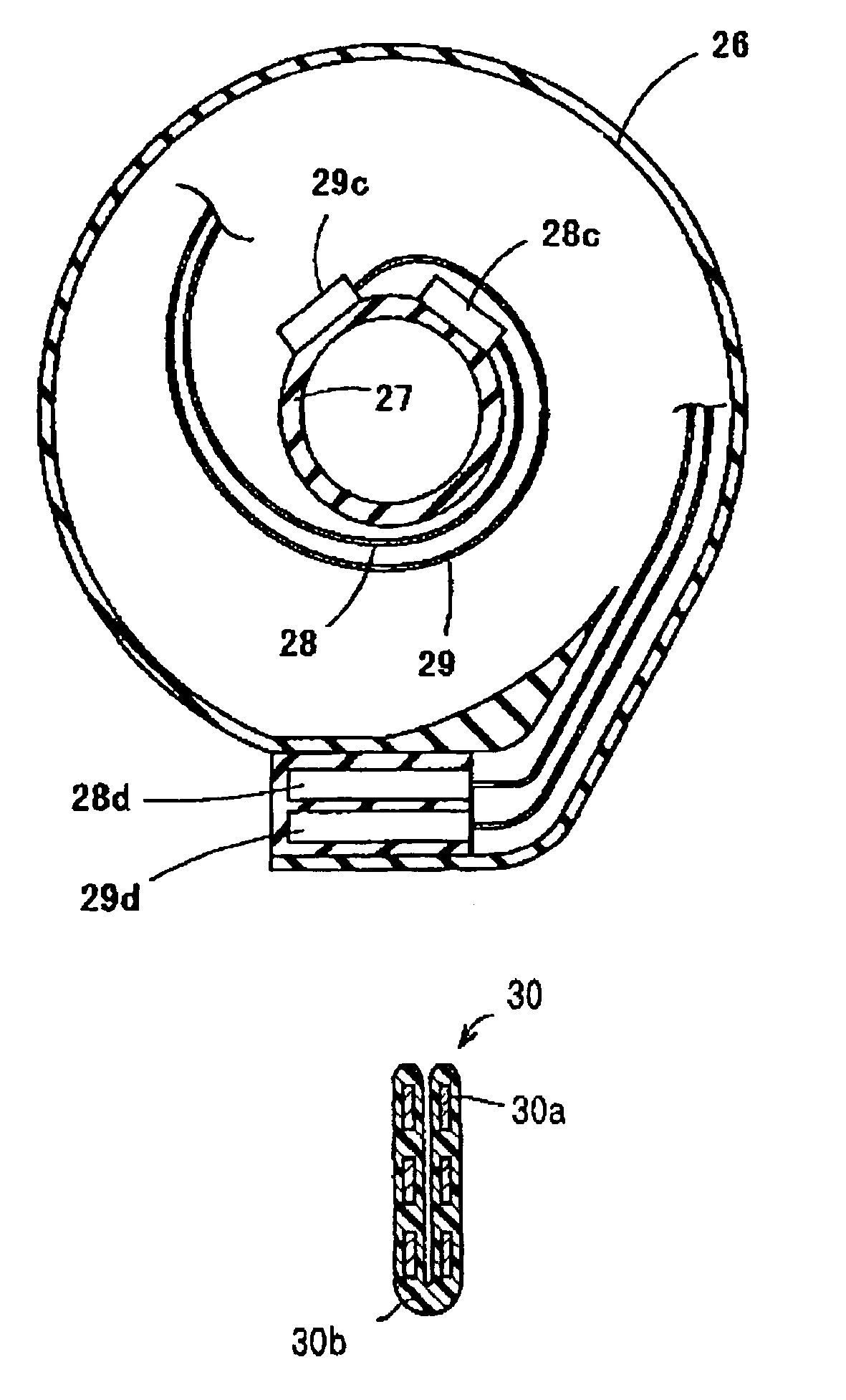 Spiral cable device