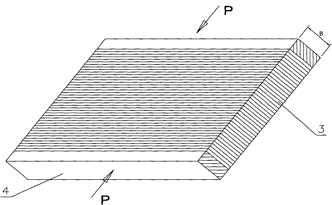 Method for preparing waved stripe bamboo board stuck by side bamboo strips