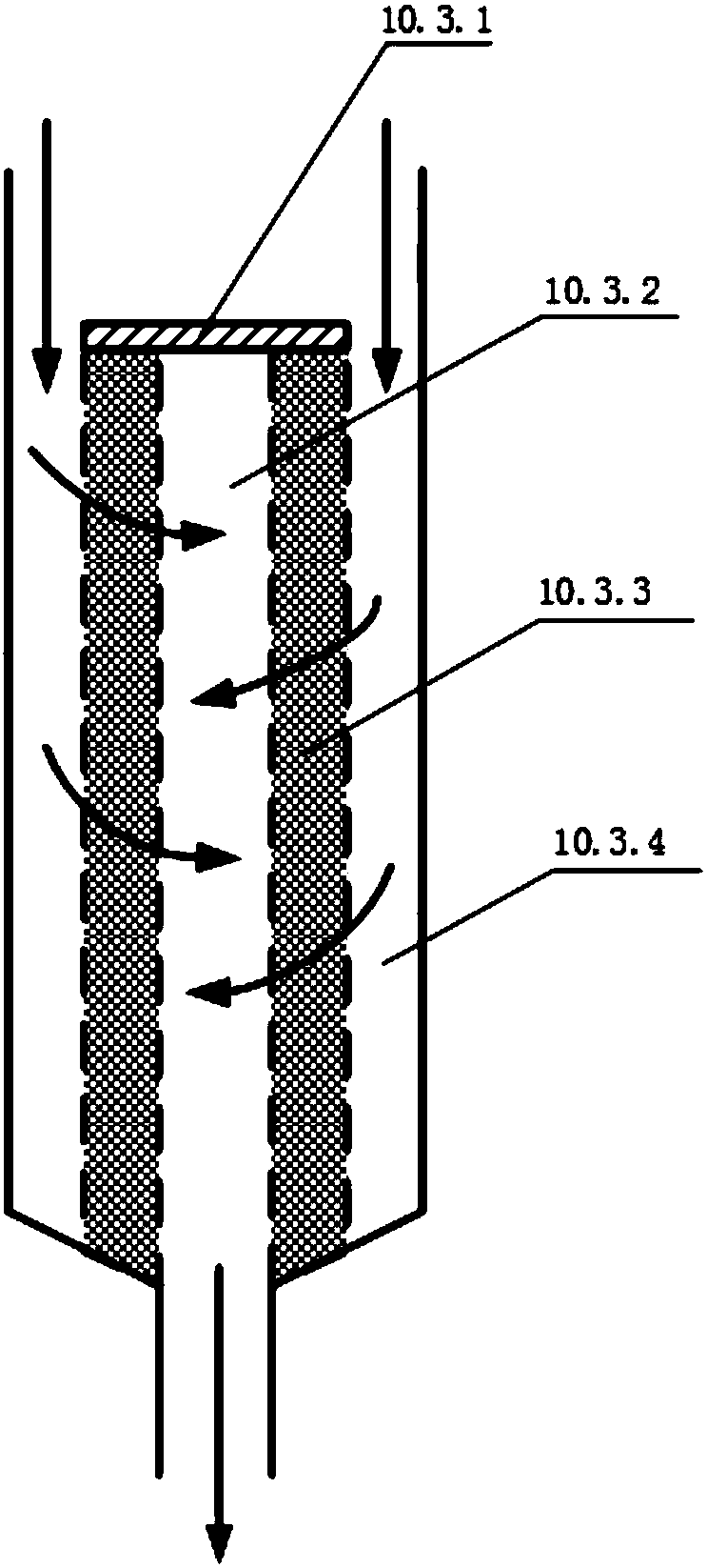 Built-in containment vessel filtering discharging system