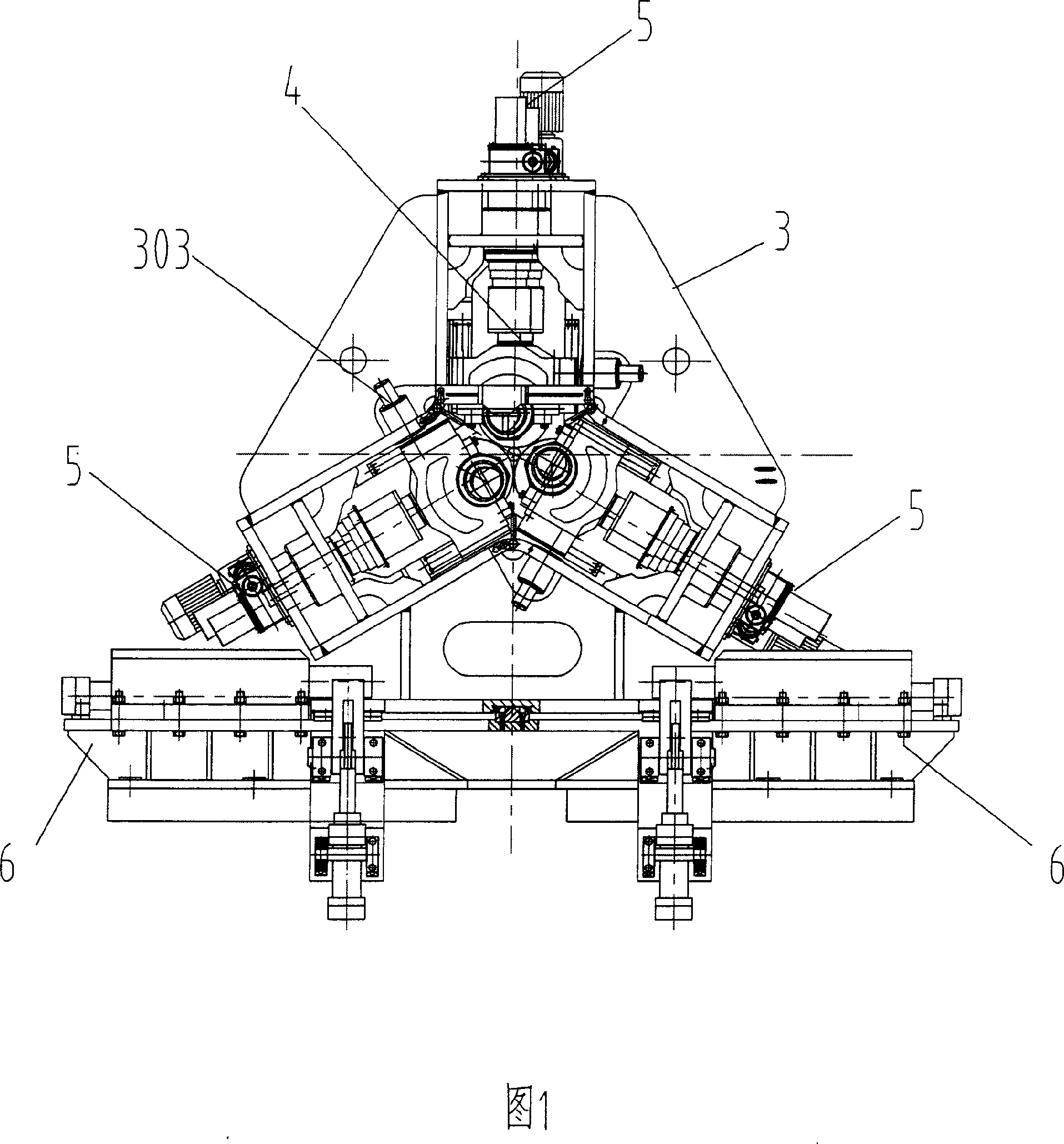 Three-roller pipe rolling apparatus