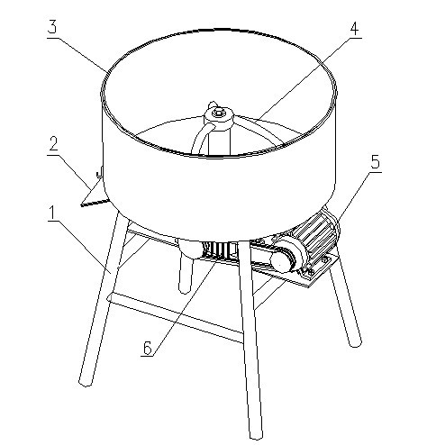 Stirring machine for mixed fish forages