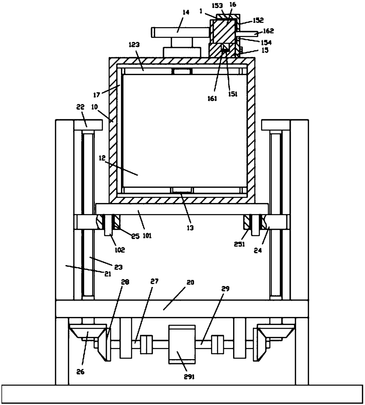 Movable type rectangular rack pulling type valve mechanism for large-particle solid circulation