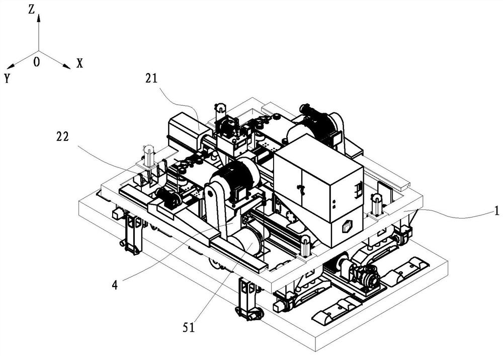 Moving driving mechanism of sleeper grinding machine