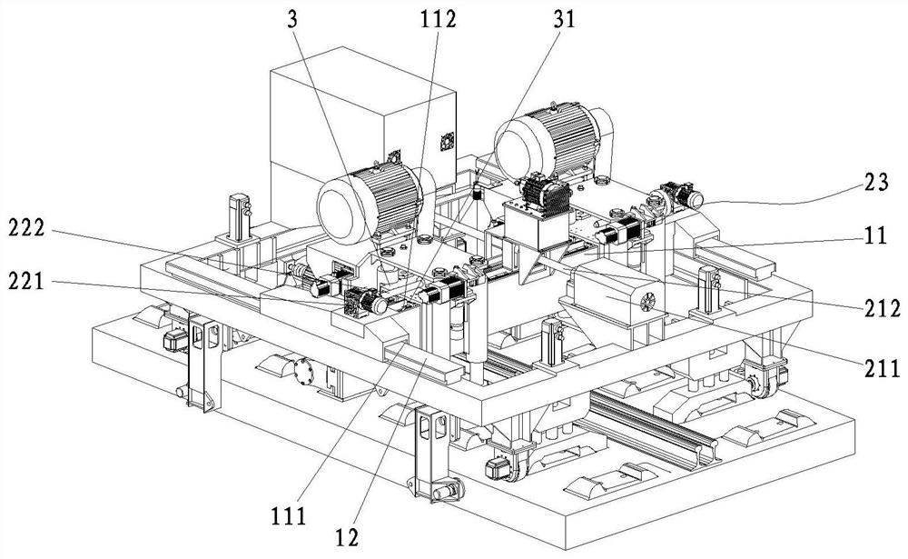 Moving driving mechanism of sleeper grinding machine