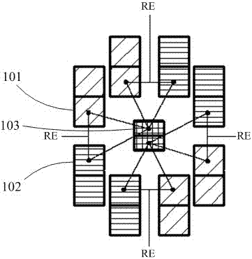 OLED pixel arrangement structure and display device