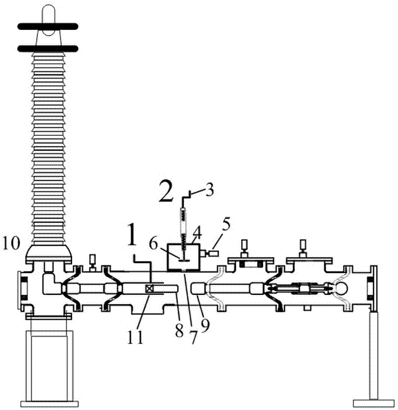 GIS (Gas Insulated Switchgear) test platform capable of adjusting electrode structure
