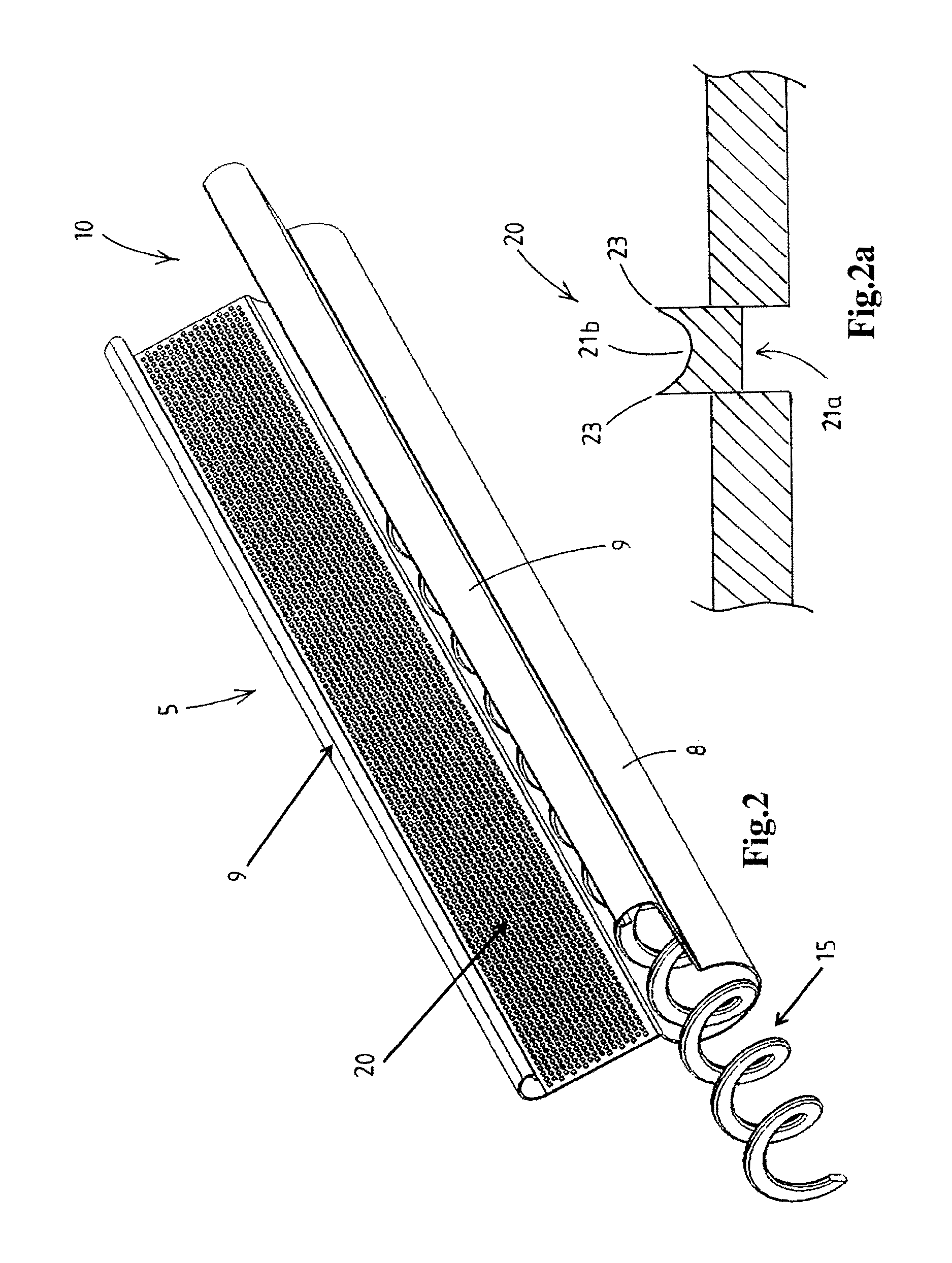 Poultry feeding system having walls which delimit or extend through a feeding space at least partly provided with sharp-edged line-elevations