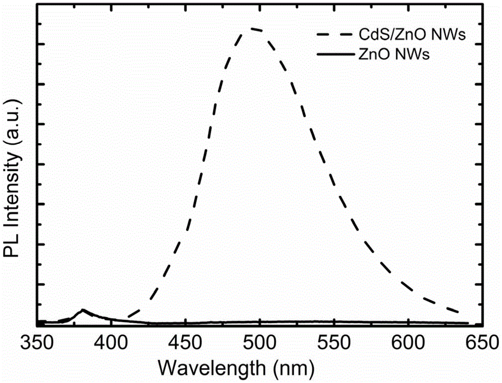 A kind of preparation method of cds/zno core-shell structure nanowire