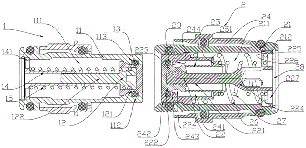 Female connector and fast connector assembly using same