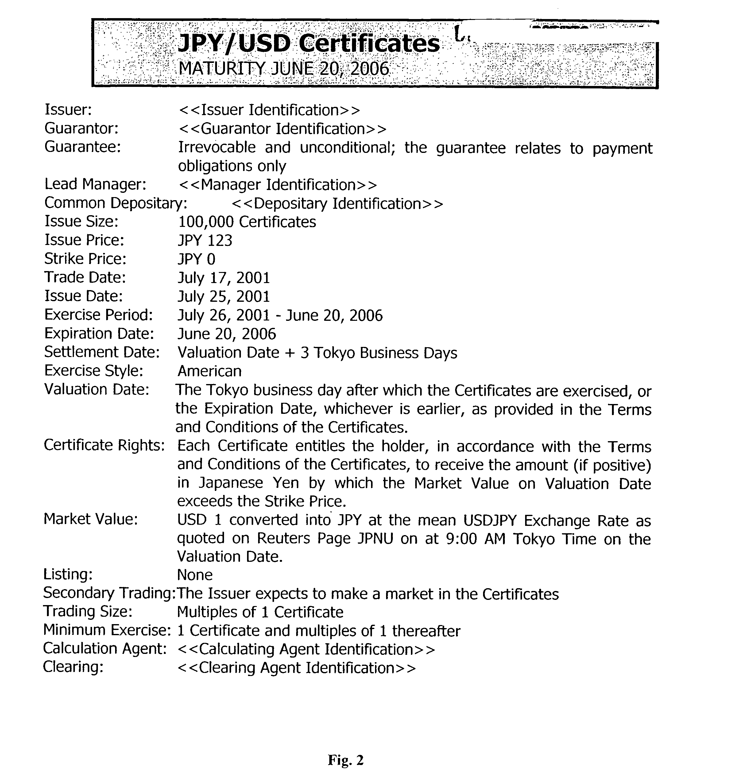 Foreign exchange covered warrant system and structure