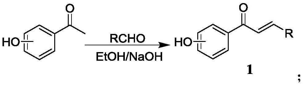 Chalcone derivative containing sulfonyl piperazine as well as preparation method and application thereof