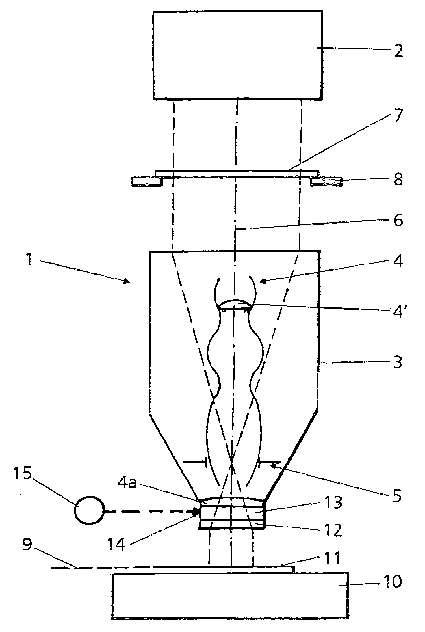 Projection exposure machine comprising a projection lens