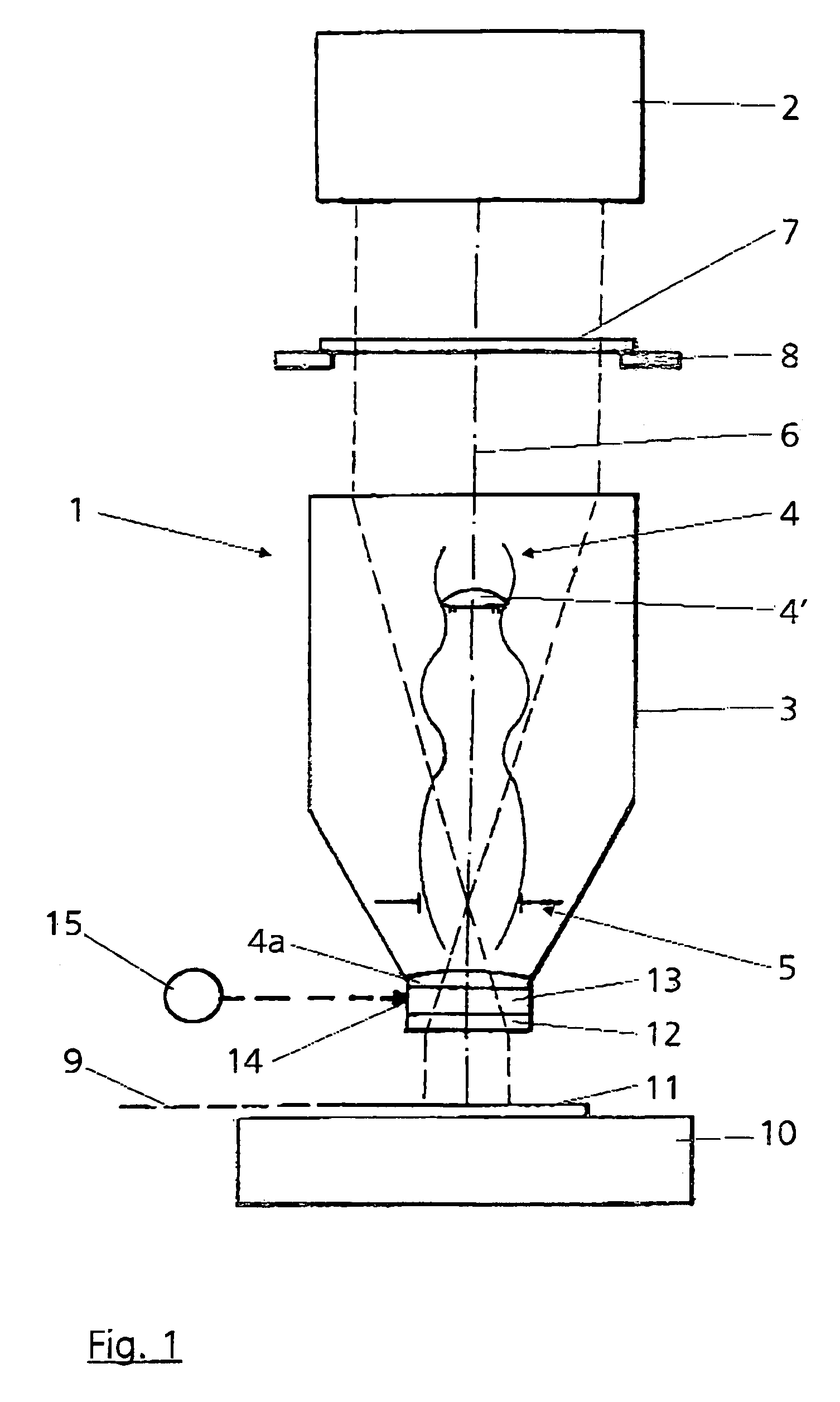 Projection exposure machine comprising a projection lens