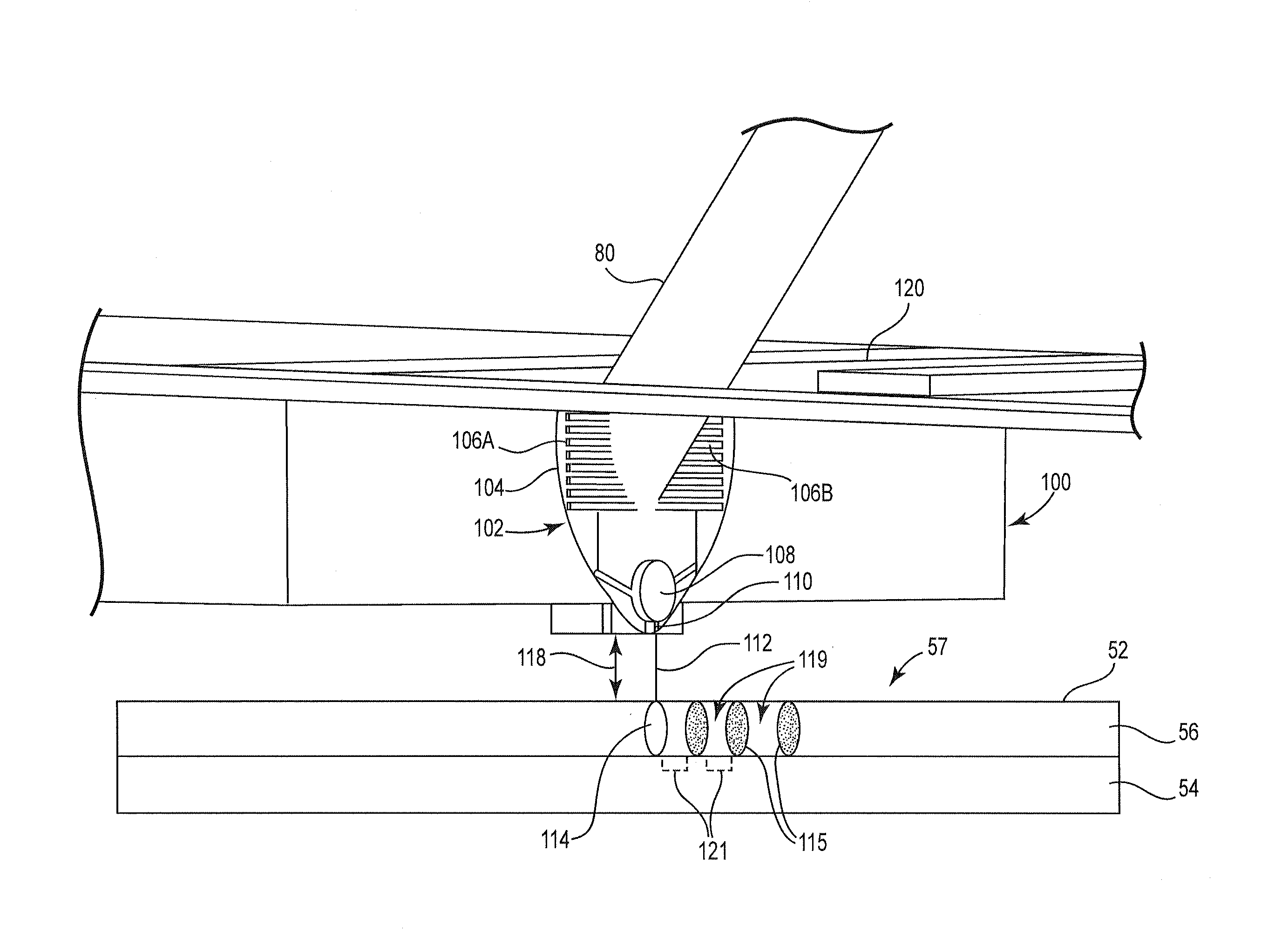 Plasmon head with hydrostatic gas bearing for near field photolithography