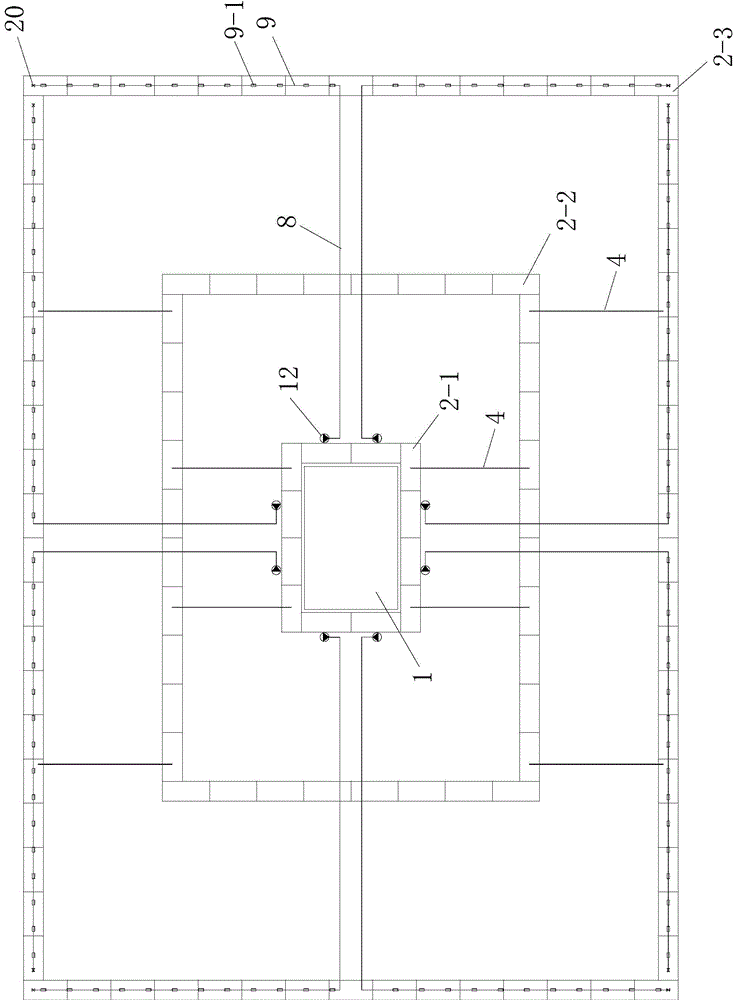 Open treatment system for air wash water type three-dimensional biologic chain membrane body for governing polluted water and building method of open treatment system