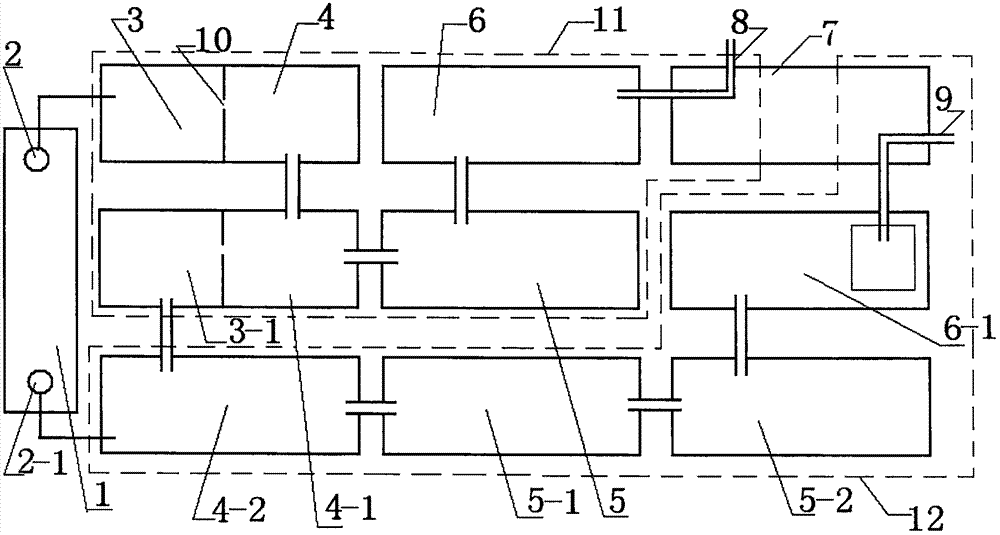 Modular sewage treatment device