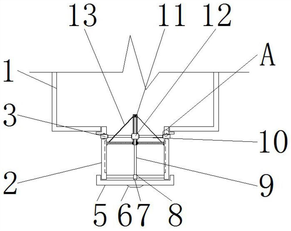 Discharging device for nylon heat insulation strip master batch production and discharging method thereof