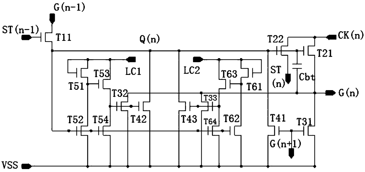 Shutdown discharging method and circuit of LCD (liquid crystal display) panel