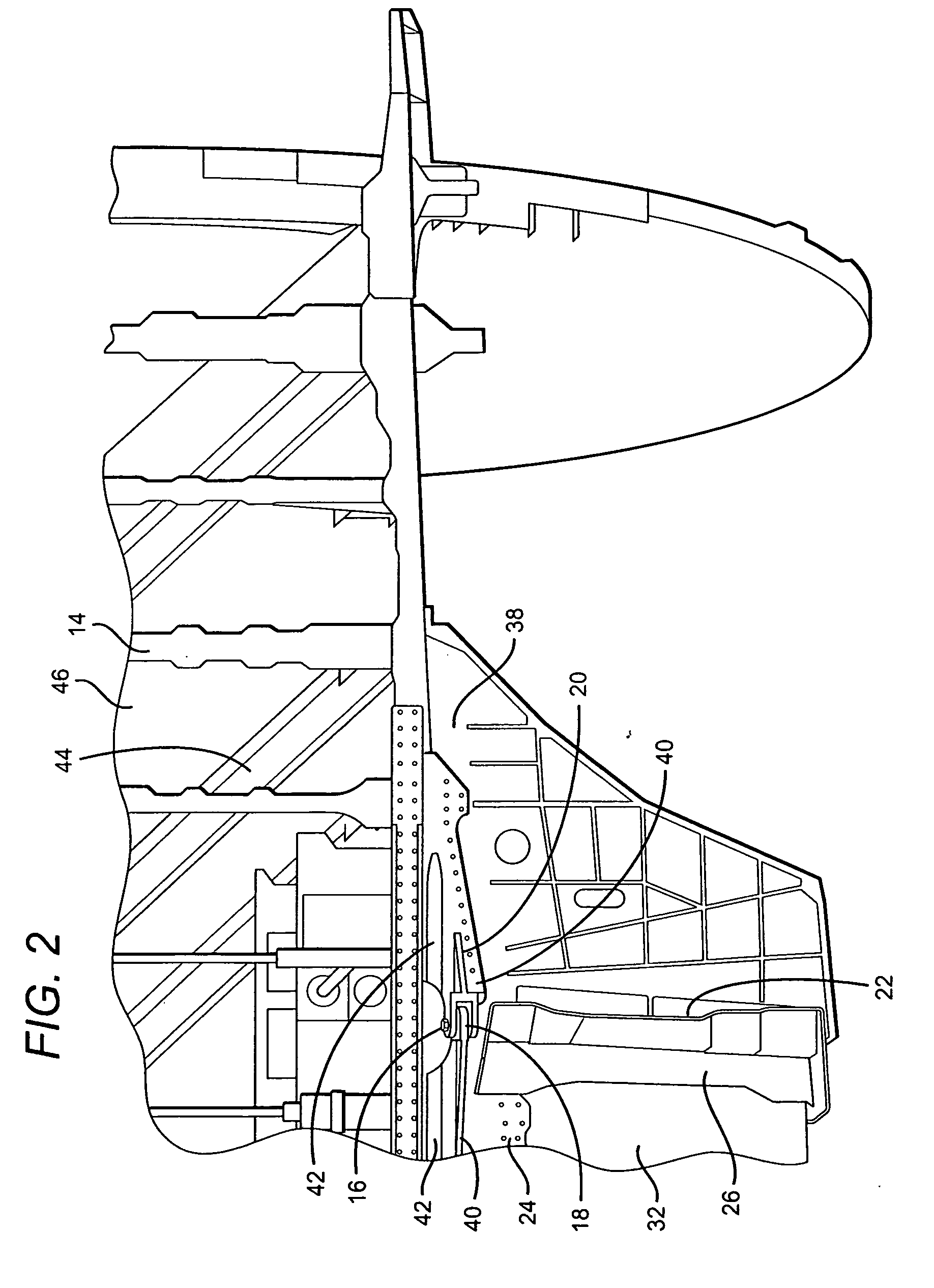 Trapezoidal panel pin joint allowing free deflection between fuselage and wing