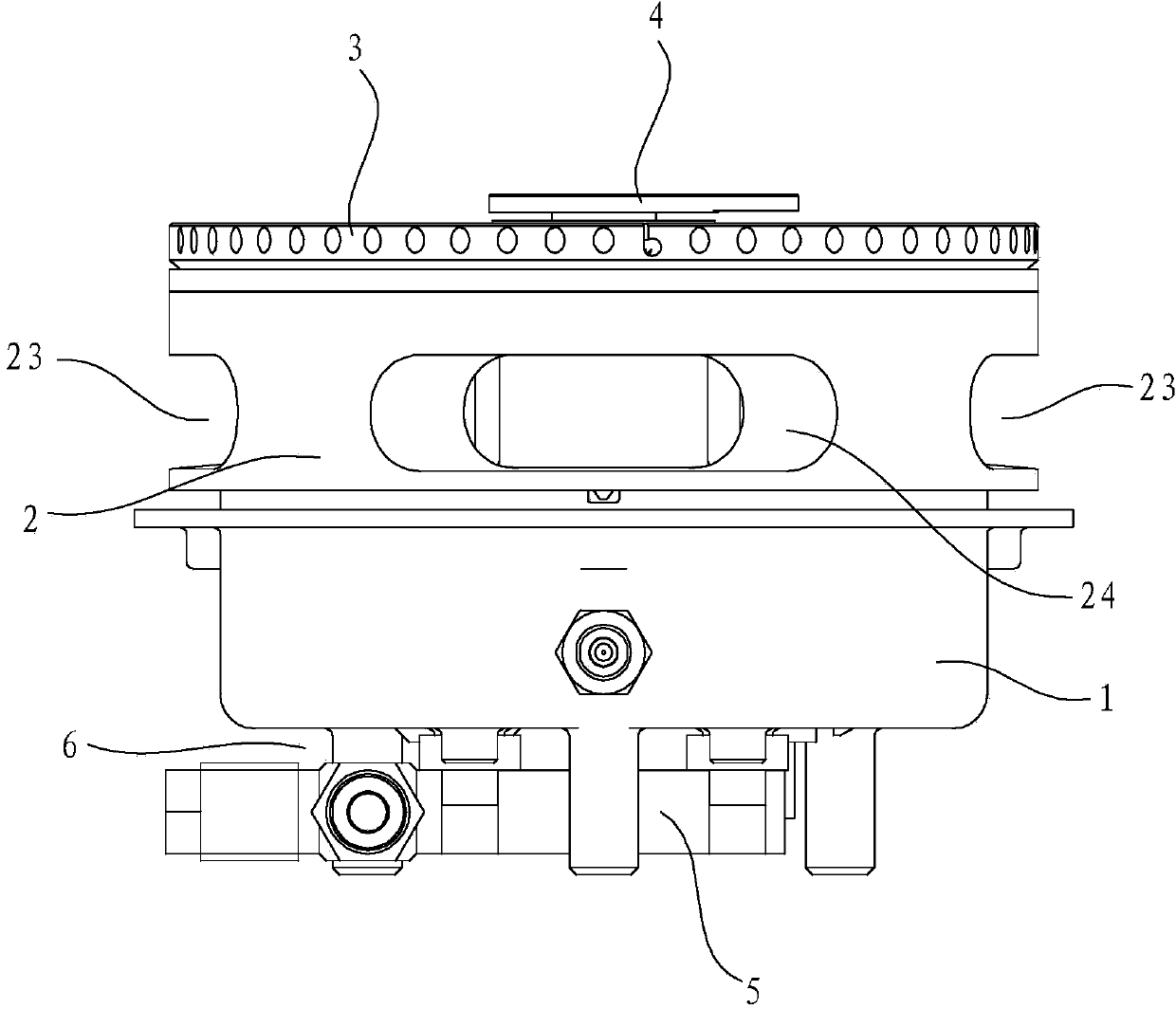 Upper air inlet type burner for gas stove