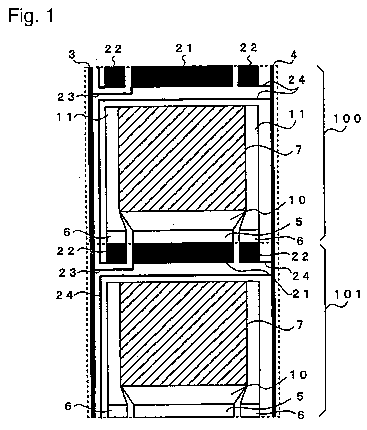 Substrate for organic EL display devices and organic EL display devices