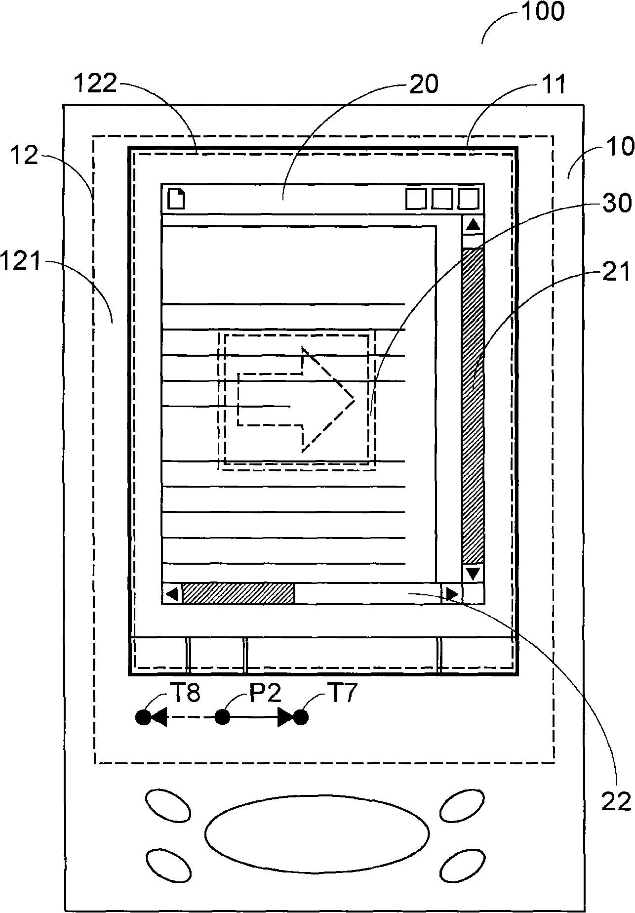 Touch control type mobile operation device and display method used on the same