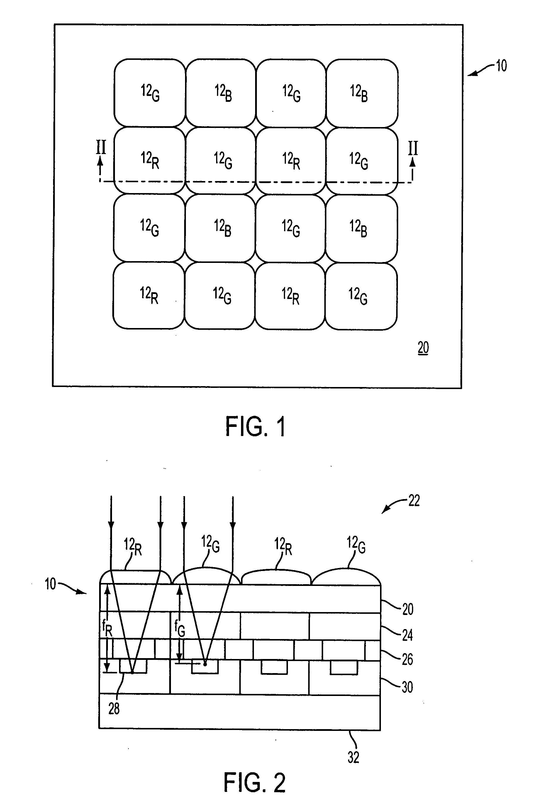 Controlling lens shape in a microlens array