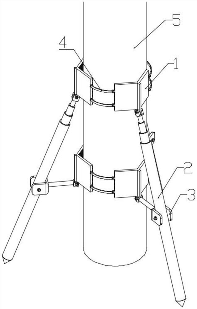 Anti-toppling protection frame for urban trees