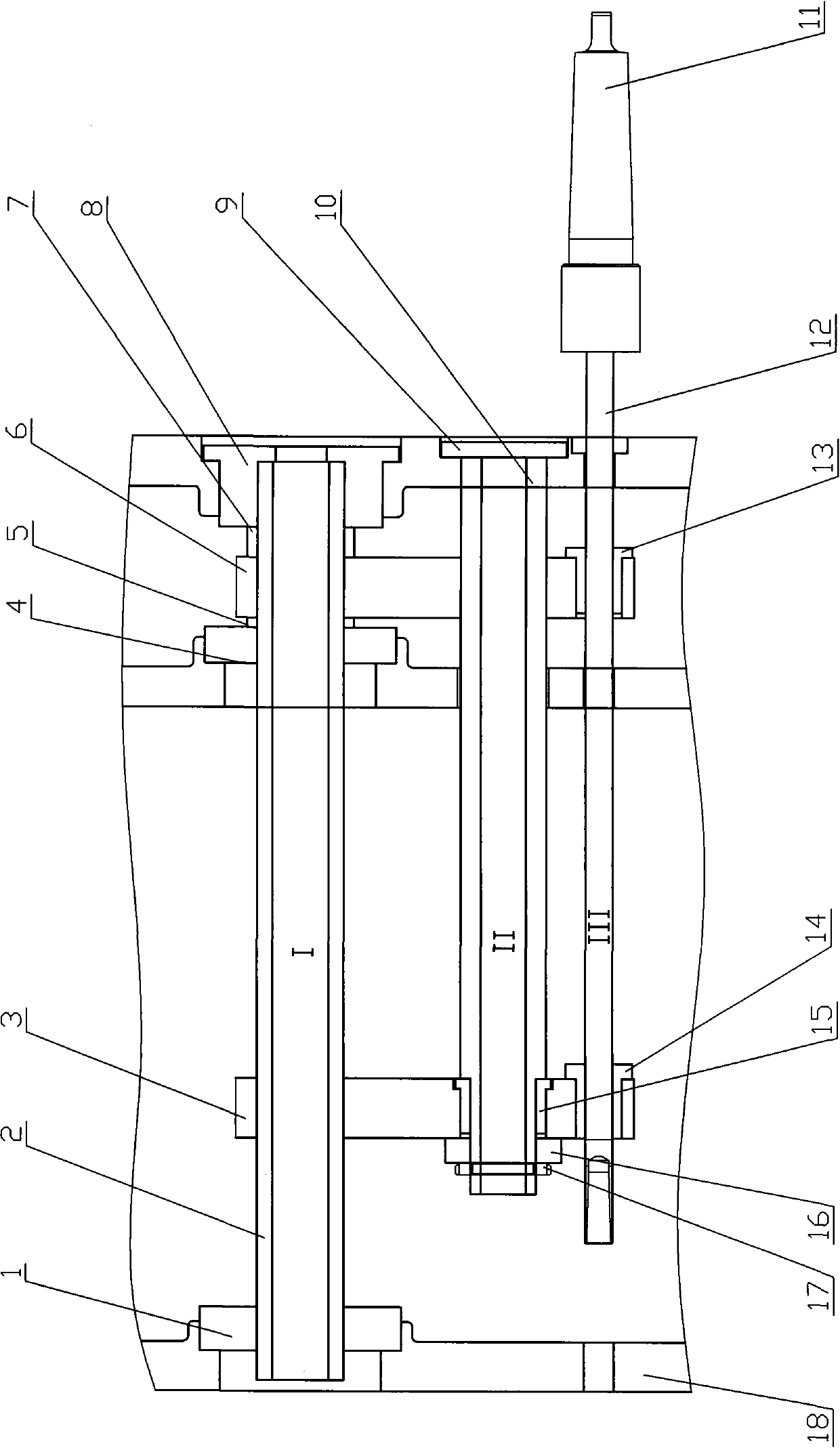 Deep hole processing tool structure