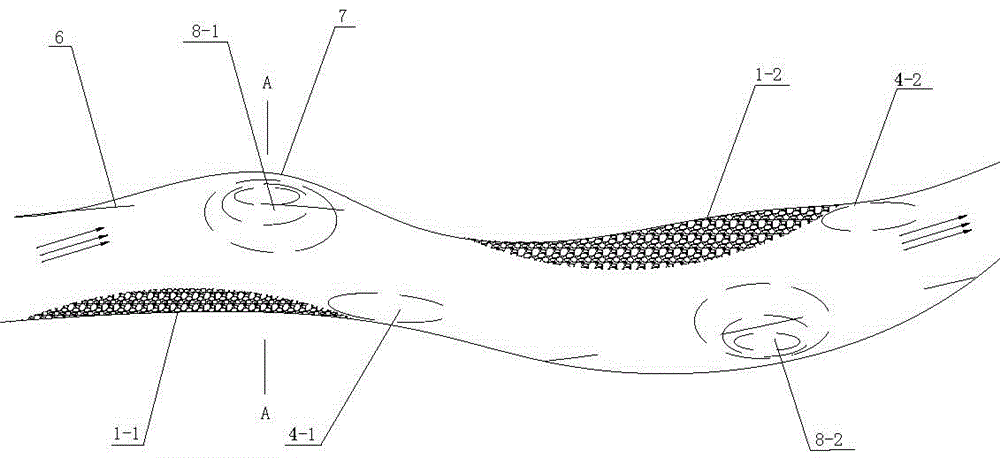 A construction method for the meandering form of small and medium-sized linear rivers