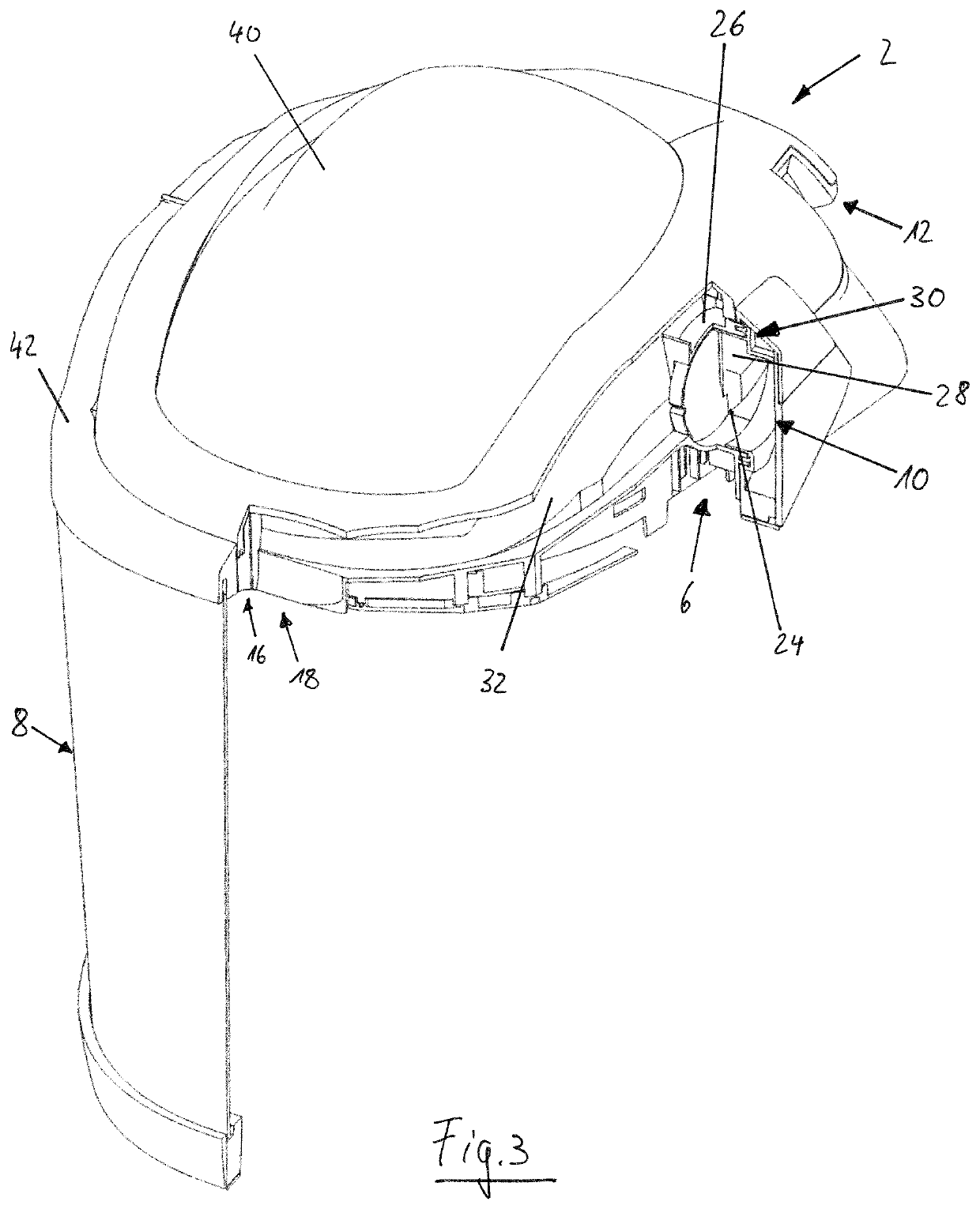 Head protection device and respirator device