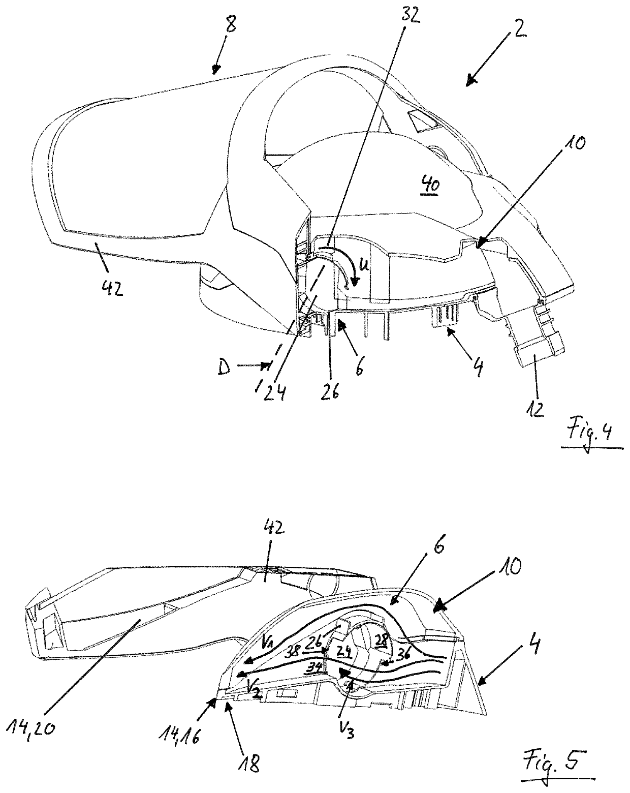 Head protection device and respirator device