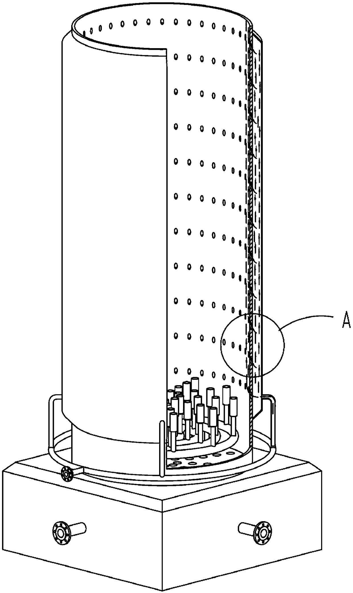 A torch that relies on the energy of an air source to provide cooling air