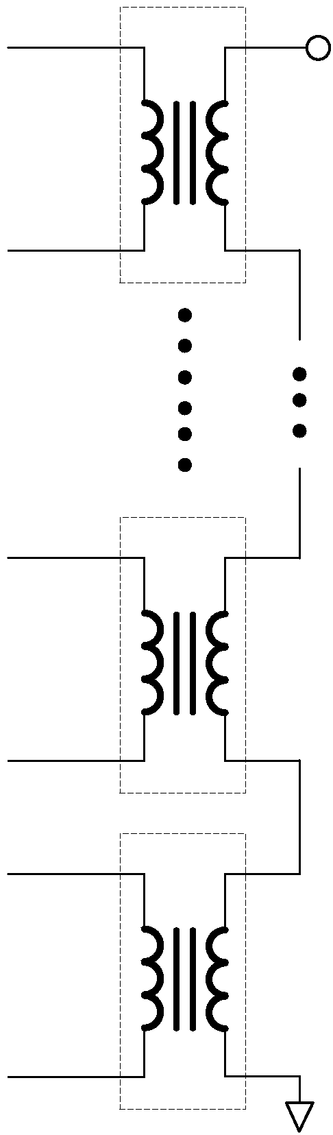 A cascading submicrosecond-level high voltage pulse generator for vacuum arc-extinguishing chamber aging