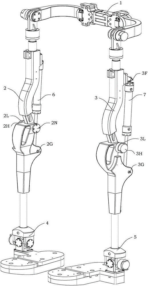 Waist device with hip joint parameter measurement applicable to exoskeleton auxiliary support robot