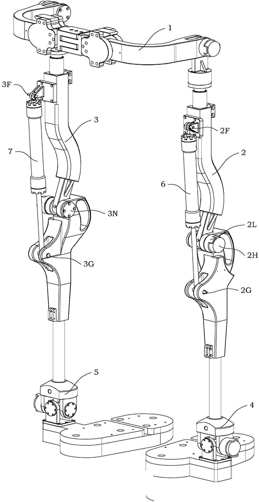 Waist device with hip joint parameter measurement applicable to exoskeleton auxiliary support robot