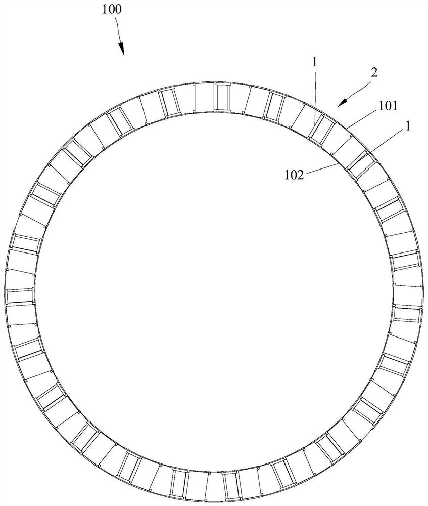 Tunnel energy dissipation supporting structure and construction method