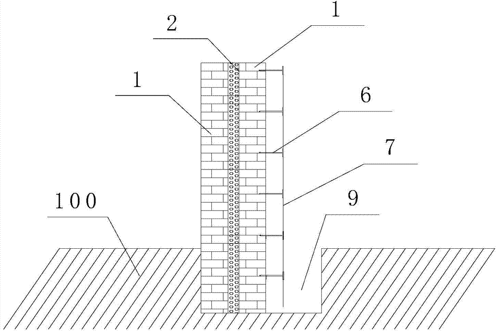 Heat preservation transformation technology of clay brick wall body