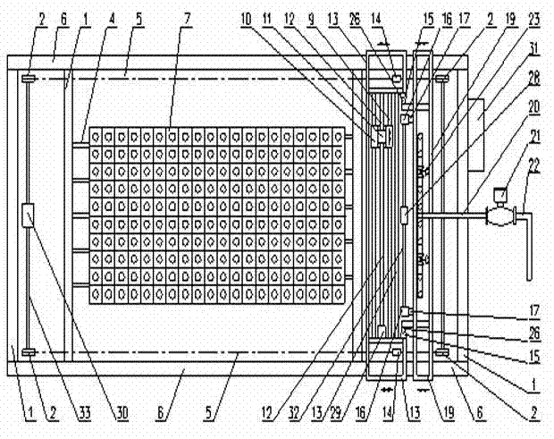 Device of testing horizontal fog scale distribution and method thereof